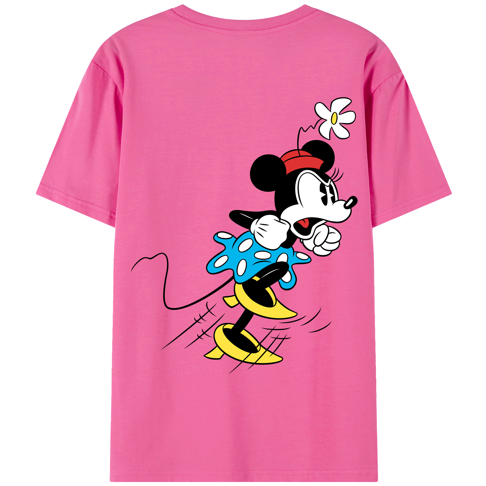 ミッキーマウス Mickey Mouse レディース半袖Tシャツ(バックプリント)